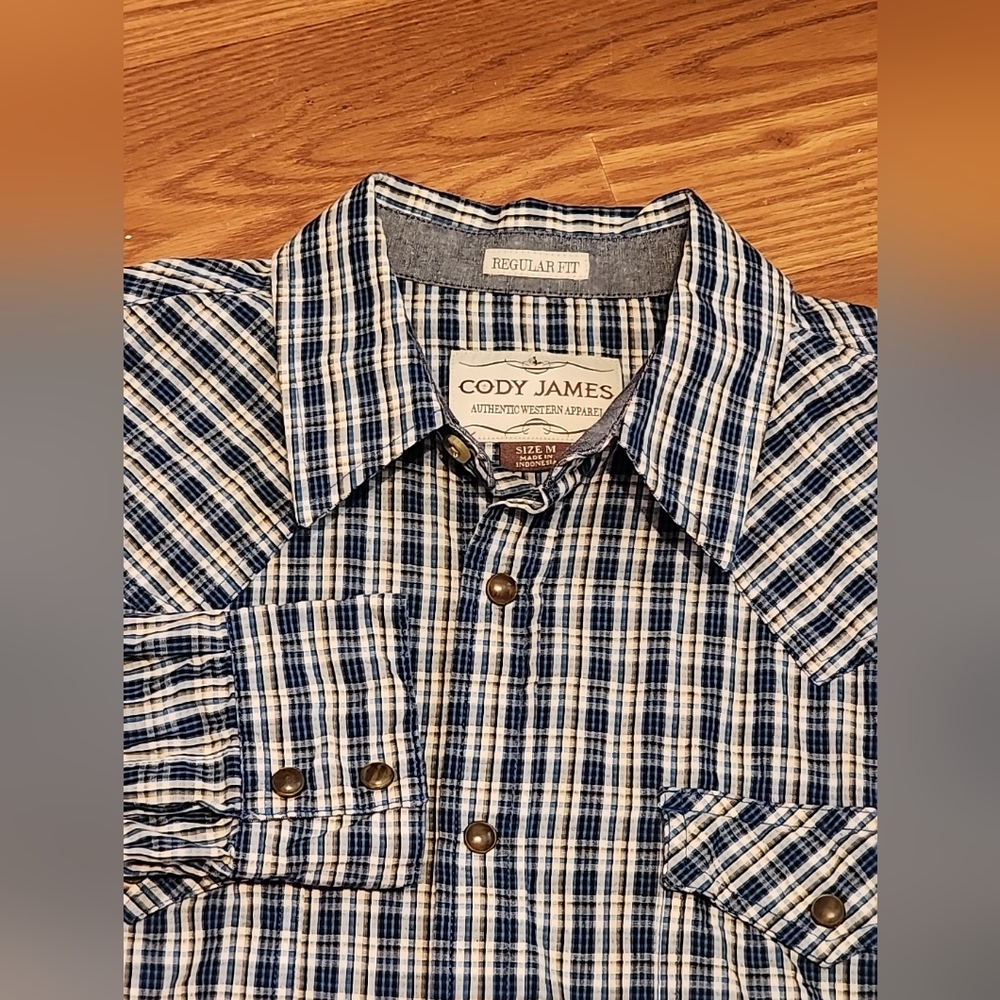 Cody james Snap up shirt size med‎ long sleeve